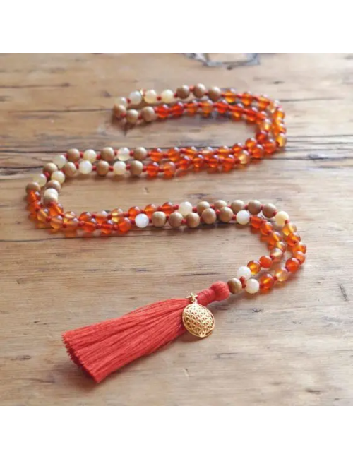 Spirit of OM - Kette - Mala Carneol