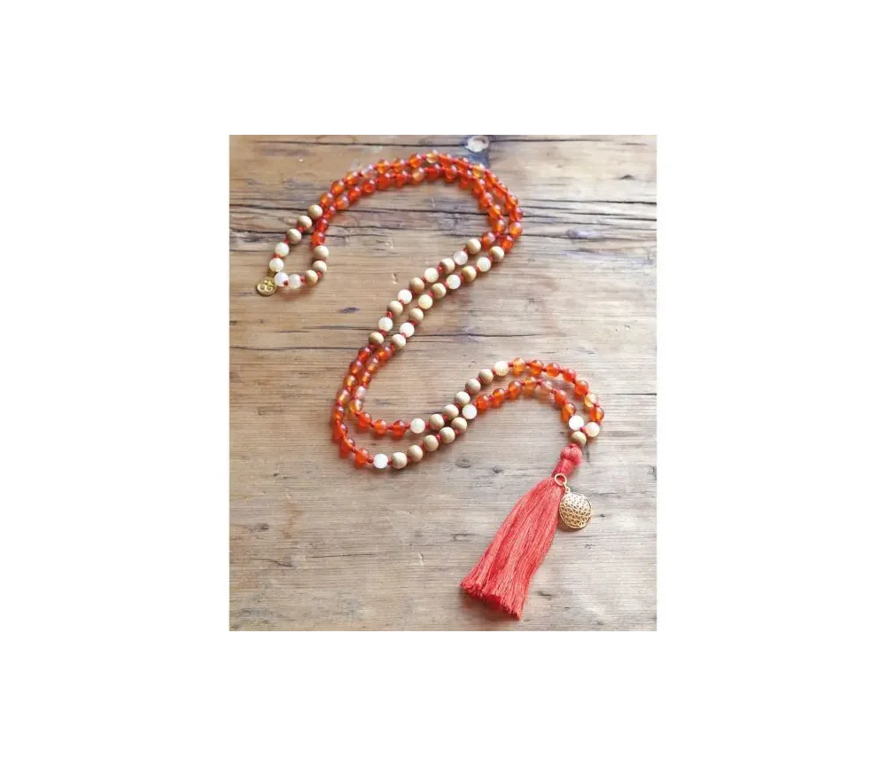 Spirit of OM - Kette - Mala Carneol