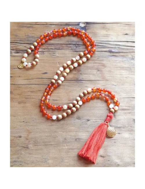 Spirit of OM - Kette - Mala Carneol