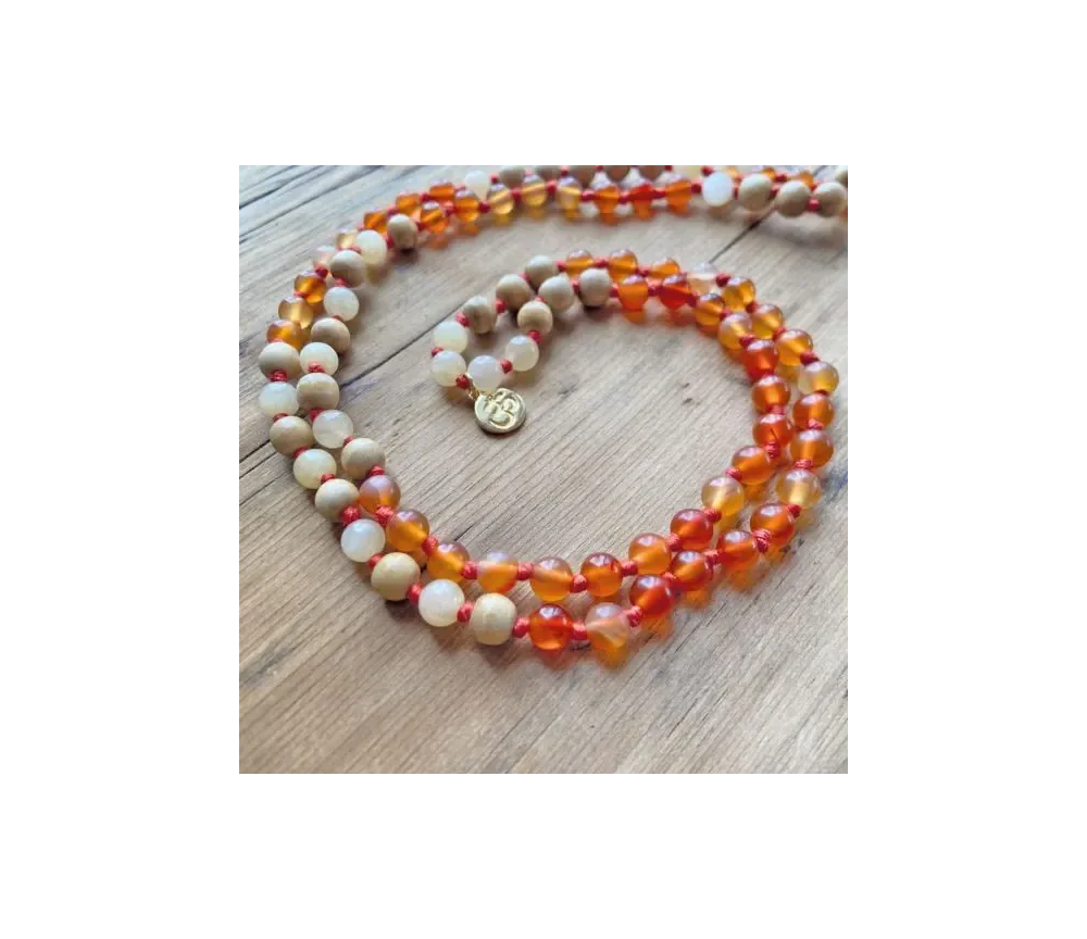 Spirit of OM - Kette - Mala Carneol