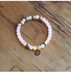 Spirit of OM - Armband Rosenquarz