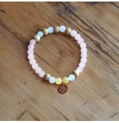 Spirit of OM - Armband Rosenquarz