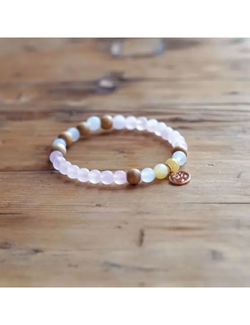 Spirit of OM - Armband Rosenquarz
