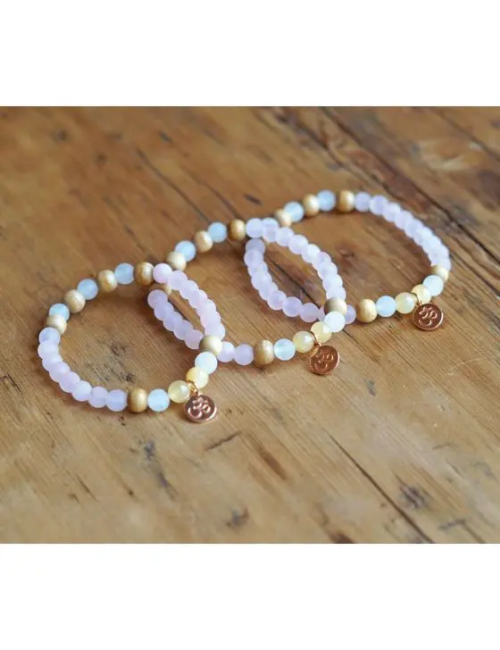 Spirit of OM - Armband Rosenquarz