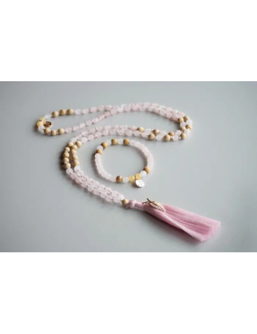 Spirit of OM - Armband Rosenquarz