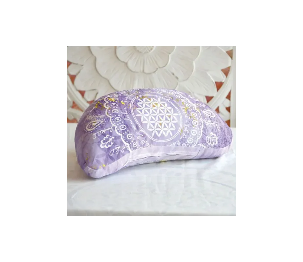 Spirit of OM - Meditationskissen Halbmond - flieder