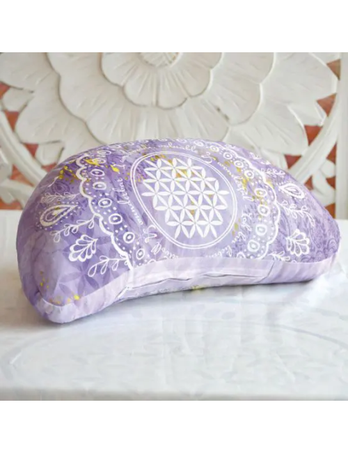 Spirit of OM - Meditationskissen Halbmond - flieder
