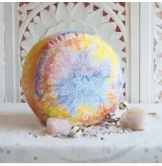 Spirit of OM - Meditationskissen rund - bunt