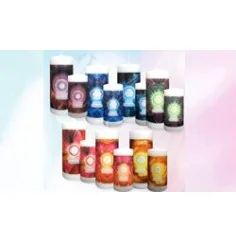 Engelalm - Energiekerze - Chakra - alle 7 Chakren im Set - verschiedene Größen