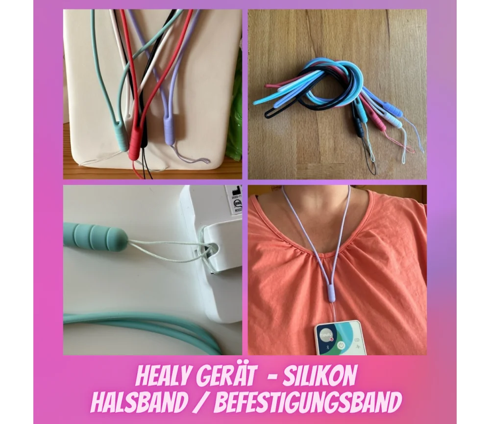 Healy - Befestigungsband, Schnur, Halsband aus Silikon versch. Farben- fürs Healy Gerät