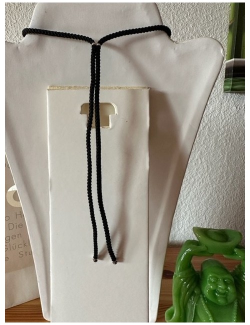 Healy - Design Befestigungsband, Schnur, Halsband, geflochten, schwarz/silber mit Strass - fürs Healy Gerät