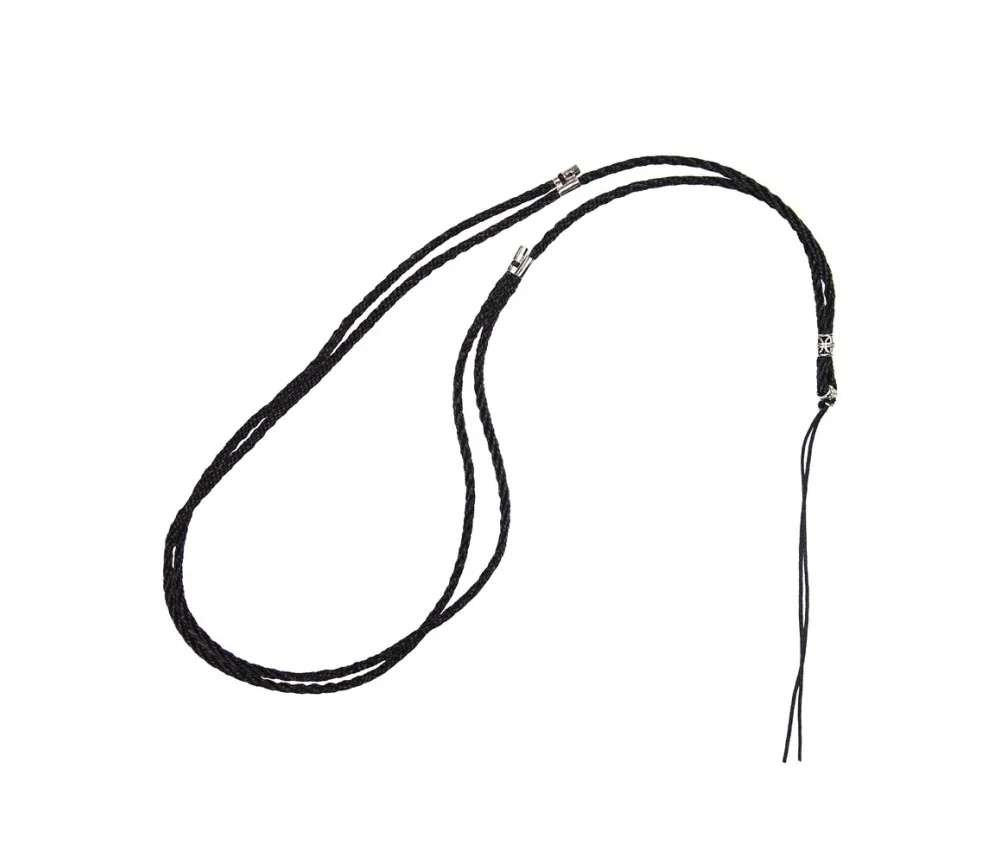 Healy - geflochtenes Nylon Befestigungsband, Schnur, Halsband, schwarz/silber- fürs Healy Gerät