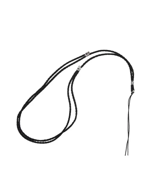 Healy - geflochtenes Nylon Befestigungsband, Schnur, Halsband, schwarz/silber- fürs Healy Gerät