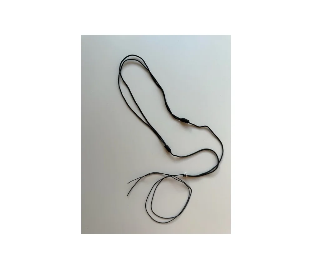 Healy - geflochtenes Nylon Befestigungsband, Schnur, Halsband, schwarz/silber- fürs Healy Gerät