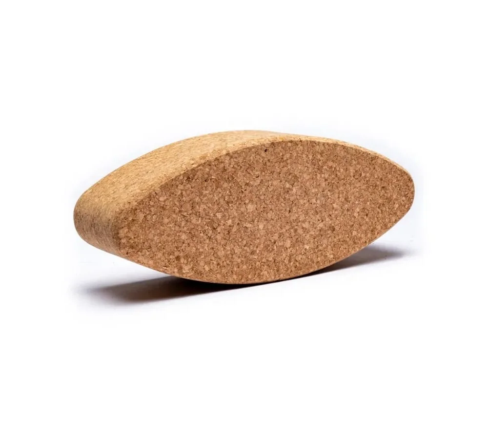 Yoga Zubehör - Yogablock - Block - Stütze Oval / Egg aus Kork - ca. 30,5x12x7,5 cm