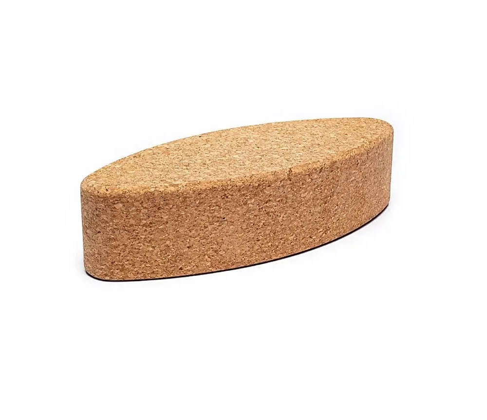 Yoga Zubehör - Yogablock - Block - Stütze Oval / Egg aus Kork - ca. 30,5x12x7,5 cm