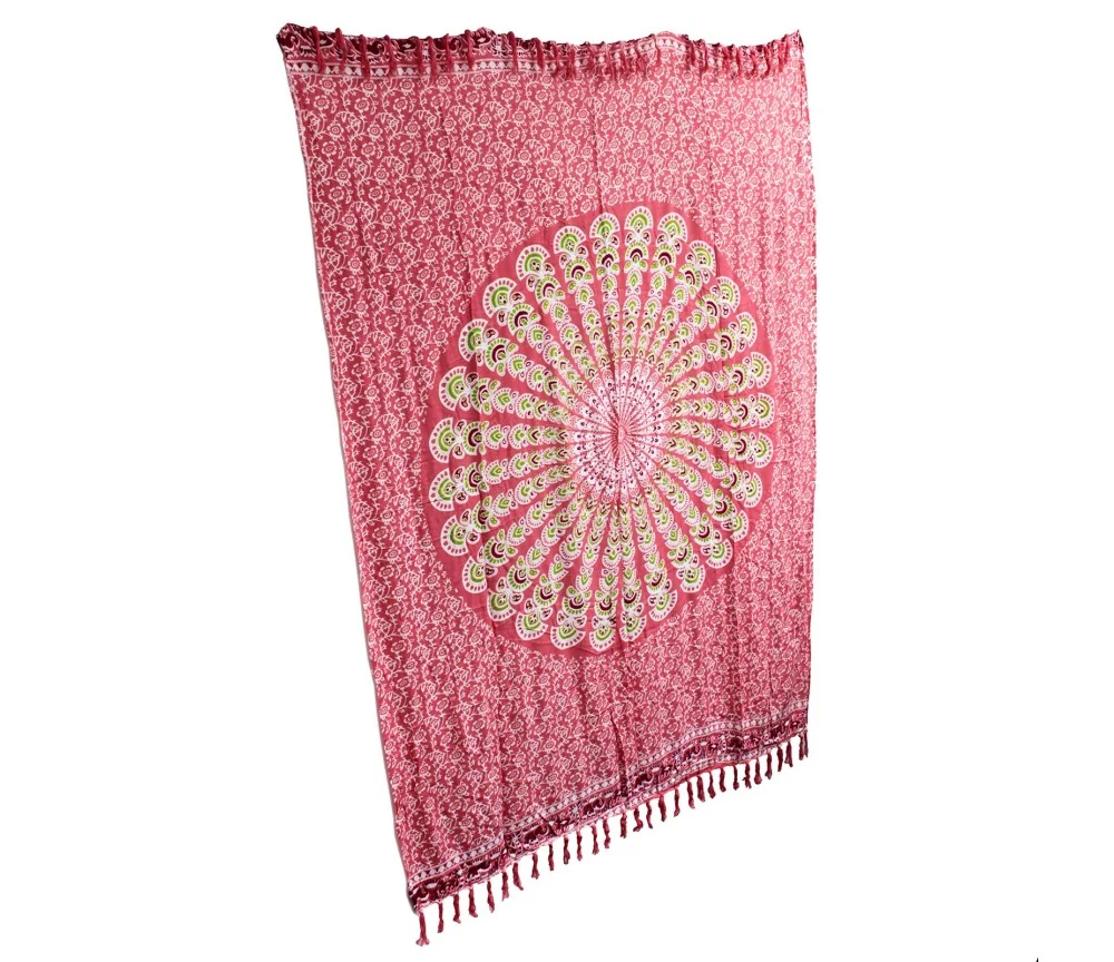 Sarong - Wickeltuch - Mandala - Viskose - Pink/Rosa - ca. 140x100 cm