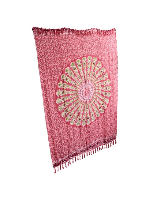 Sarong - Wickeltuch - Mandala - Viskose - Pink/Rosa - ca. 140x100 cm