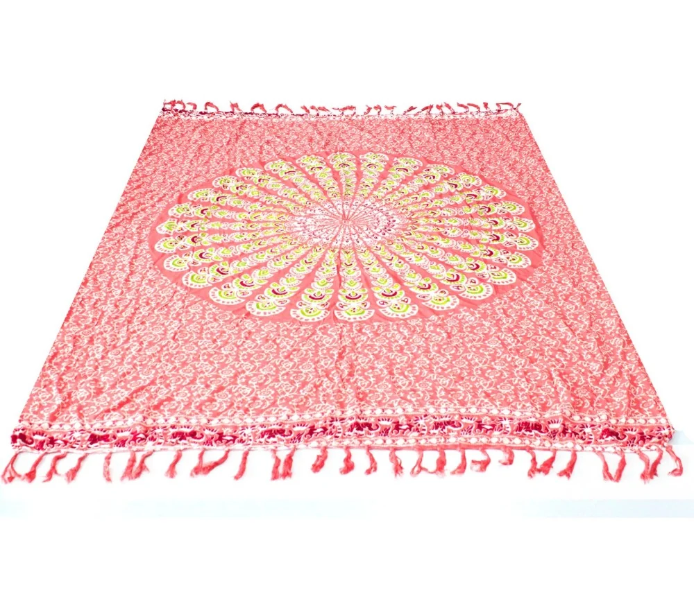 Sarong - Wickeltuch - Mandala - Viskose - Pink/Rosa - ca. 140x100 cm