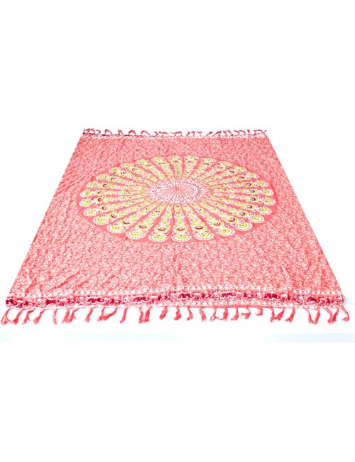 Sarong - Wickeltuch - Mandala - Viskose - Pink/Rosa - ca. 140x100 cm