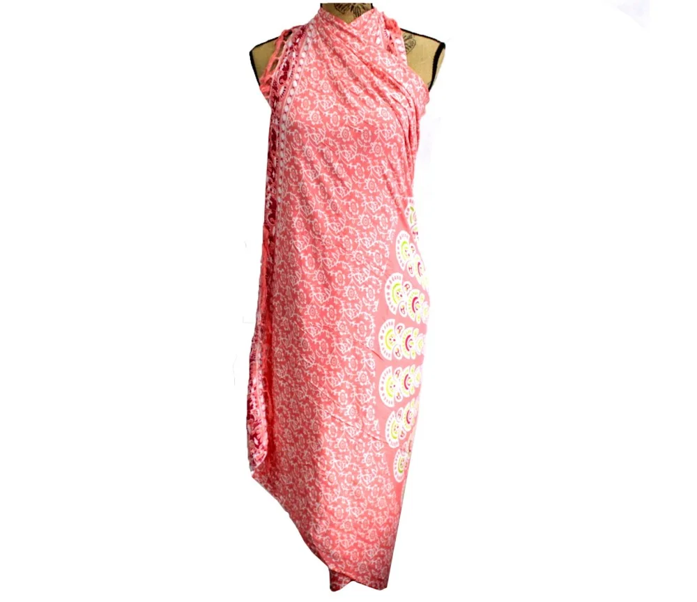 Sarong - Wickeltuch - Mandala - Viskose - Pink/Rosa - ca. 140x100 cm