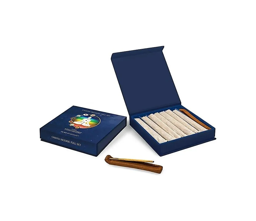 Fiore d'Oriente - Räucherstäbchen - Chakra-Räucherstäbchen Set - 49 Stäbchen mit Halter