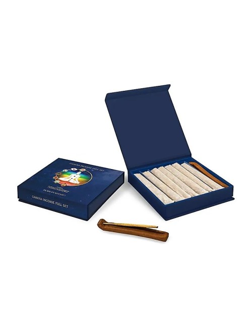 Fiore d'Oriente - Räucherstäbchen - Chakra-Räucherstäbchen Set - 49 Stäbchen mit Halter