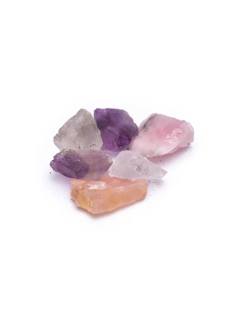 Heilsteine & Edelsteine - Powerbox - Goldenes Dreieck - Amethyst, Rosenquarz & Bergkristall ca. 10-12/ca. 800gr