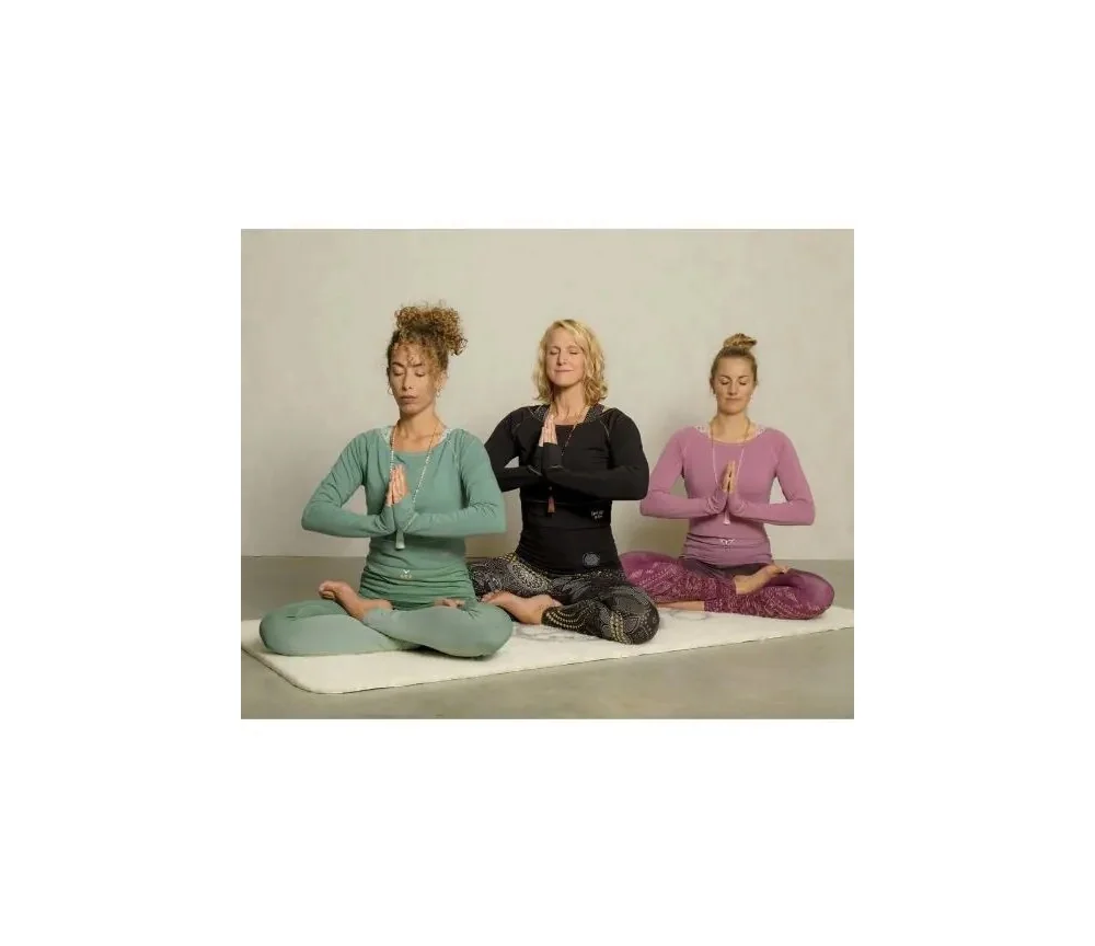 Spirit of OM - Longsleeve Crop Shirt - schwarz