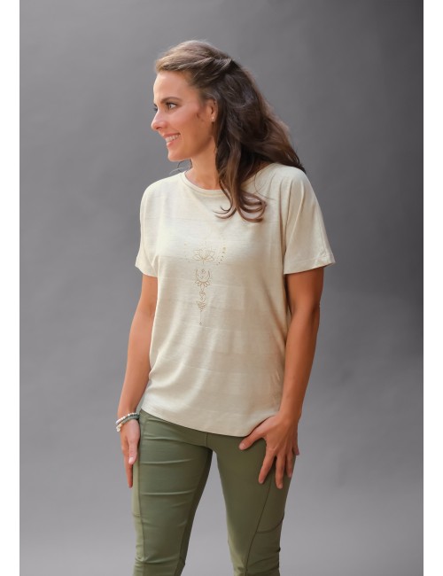 Spirit of OM - Shirt - beige melange gold