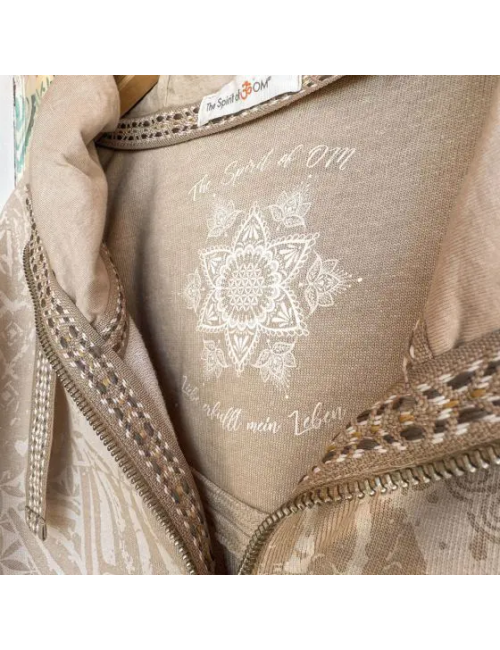 Spirit of OM - Sweatjacke Damen - sand-nature
