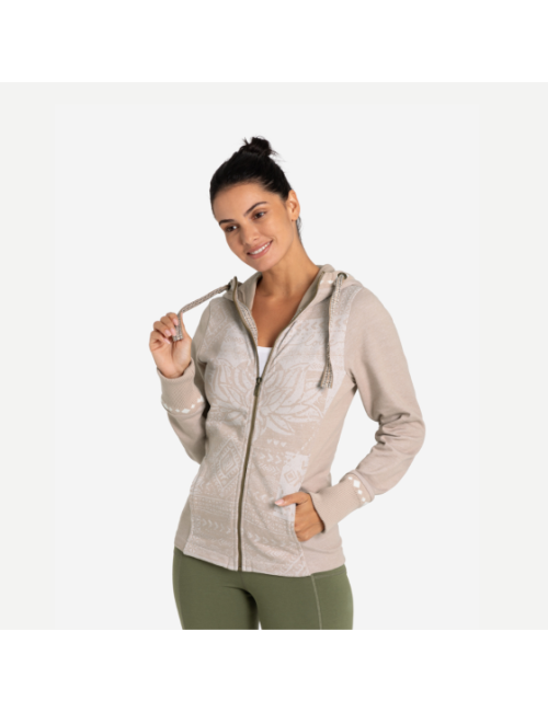 Spirit of OM - Sweatjacke Damen - sand-nature
