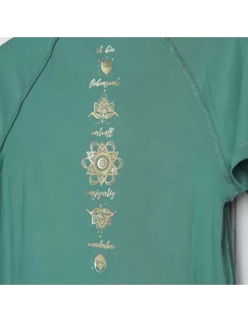 Spirit of OM - Shirt Raglan OM Herz - grün