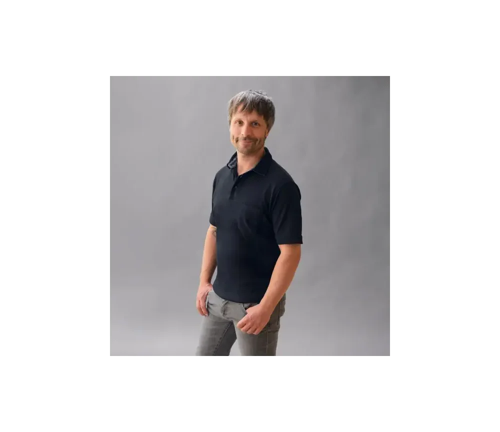 The Spirit of OM - Polo-Shirt - Bambus Piqué - dunkelblau