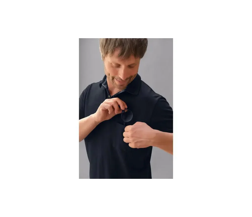 The Spirit of OM - Polo-Shirt - Bambus Piqué - dunkelblau