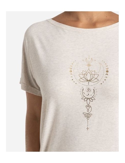 Spirit of OM - Shirt Eka Padma - sand-nature melange gold