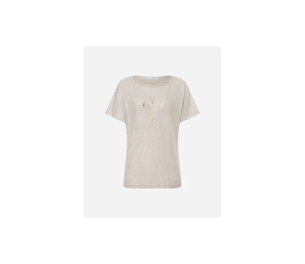 Spirit of OM - Shirt Eka Padma - sand-nature melange gold