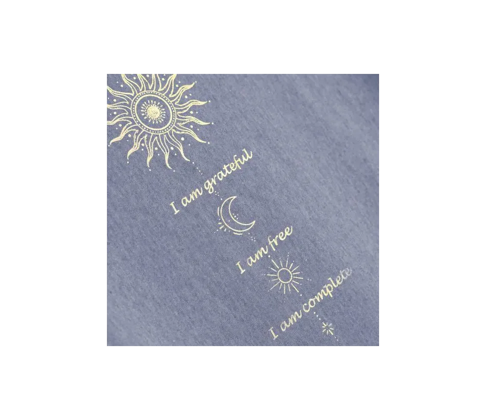 Spirit of OM - Shirt women - blue melange gold