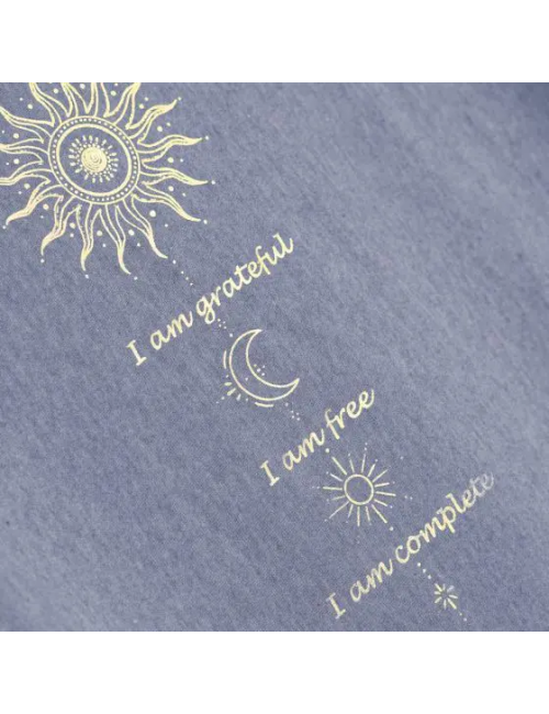 Spirit of OM - Shirt women - blue melange gold