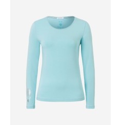 Spirit of OM - Langarm-Shirt Bambus - blue-breeze