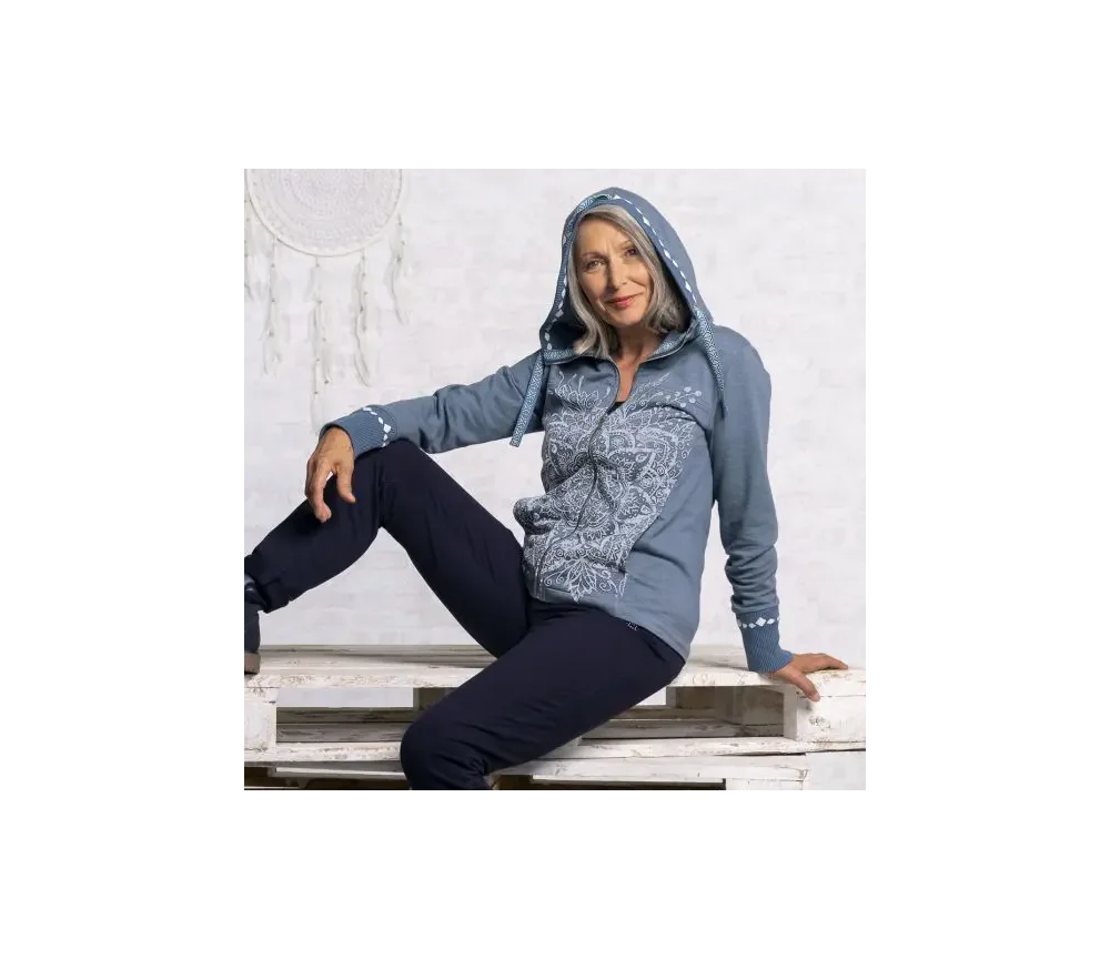 Spirit of OM - Sweatjacke women - jeansblau