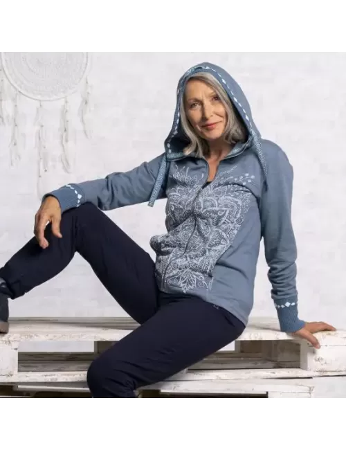 Spirit of OM - Sweatjacke women - jeansblau