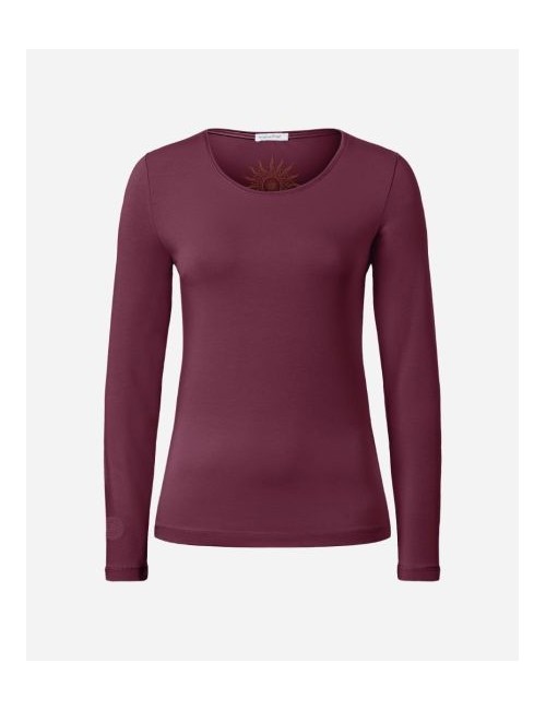 Spirit of OM - Langarm-Shirt Mabu Chakra - berry