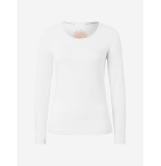 Spirit of OM - Langarm-Shirt Mabu Chakra - weiß