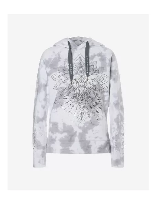 Spirit of OM - Hoodie Buddha - silbergrau