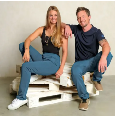 Spirit of OM - Wellnesshose Unisex - jeansblau