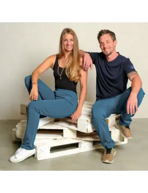 Spirit of OM - Wellnesshose Unisex - jeansblau
