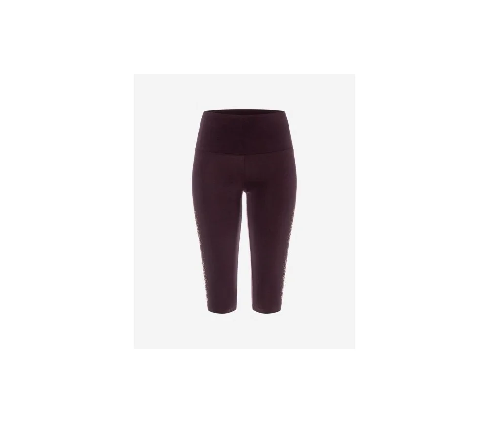 Spirit of OM - Yoga Leggings Capri - aubergine