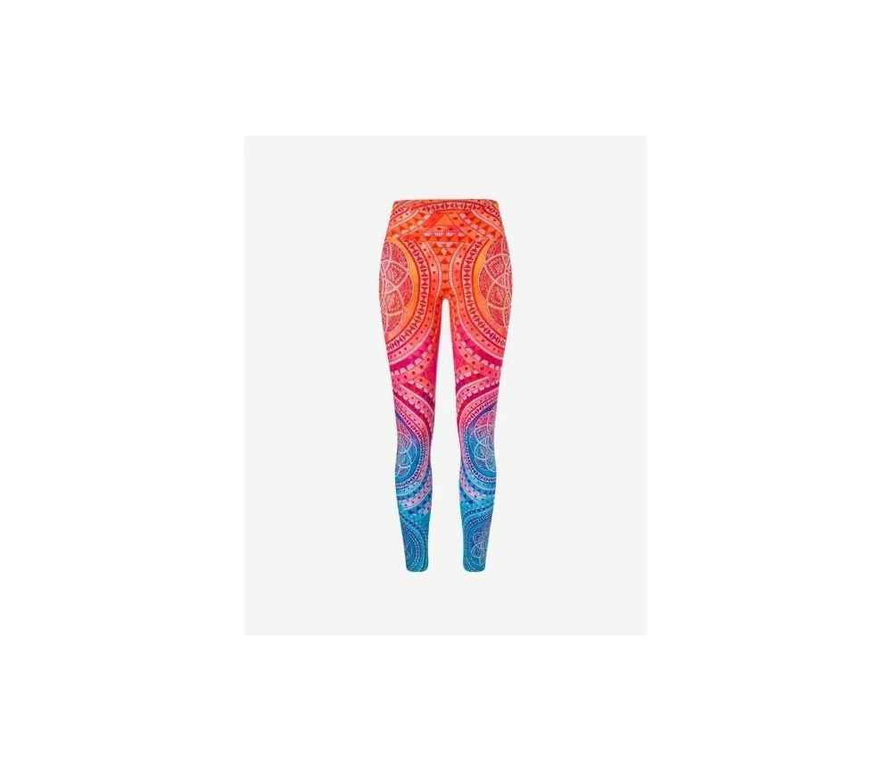 Spirit of OM - Yoga Leggings Indian Spirit - pink-mango-blue