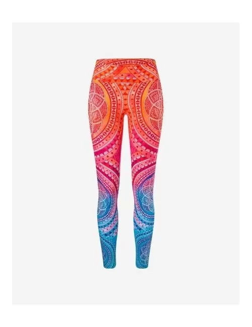 Spirit of OM - Yoga Leggings Indian Spirit - pink-mango-blue